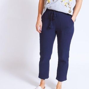 High-Waist Gauzy Tassel Lounge Pants